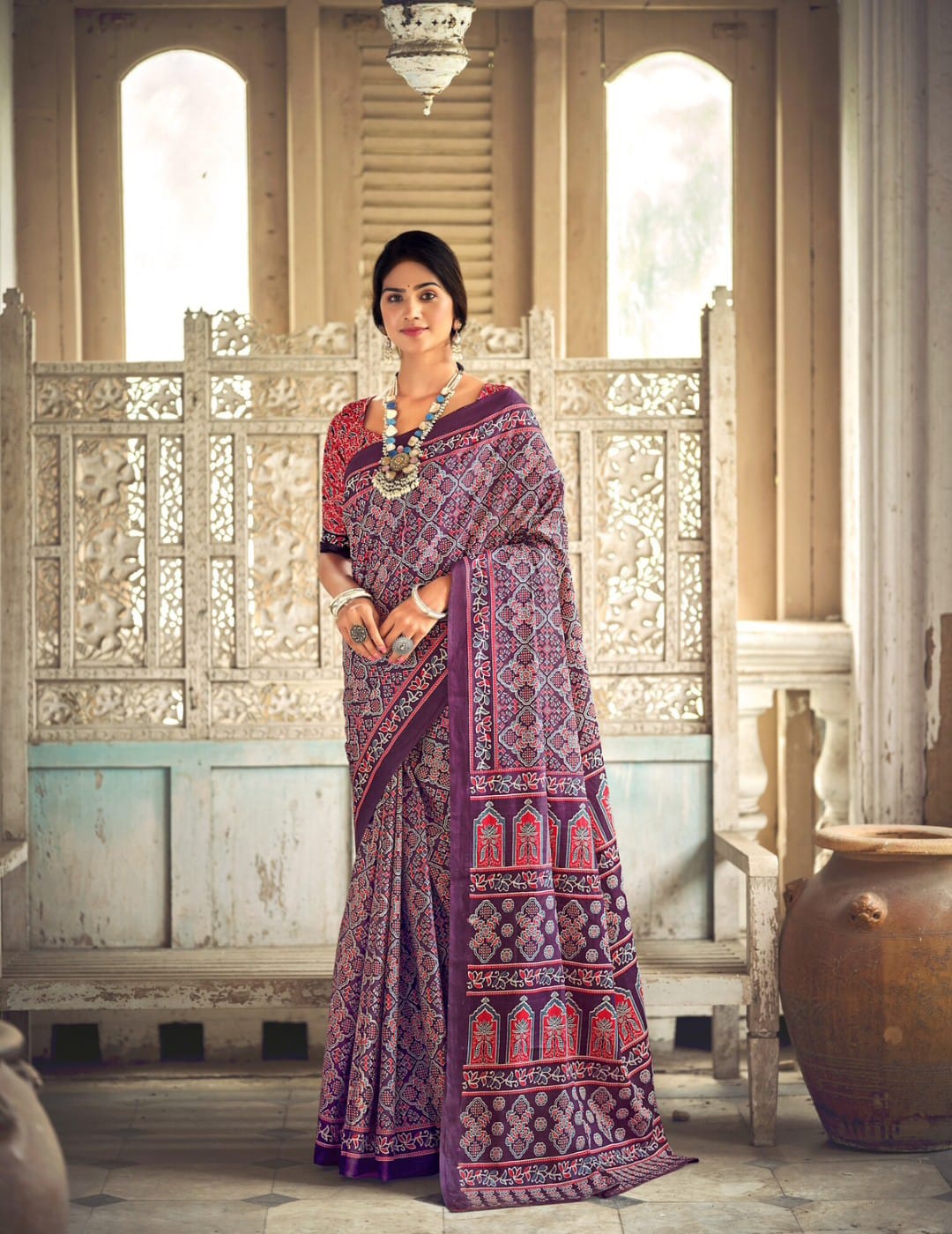 Ajarakh Cotton Saree