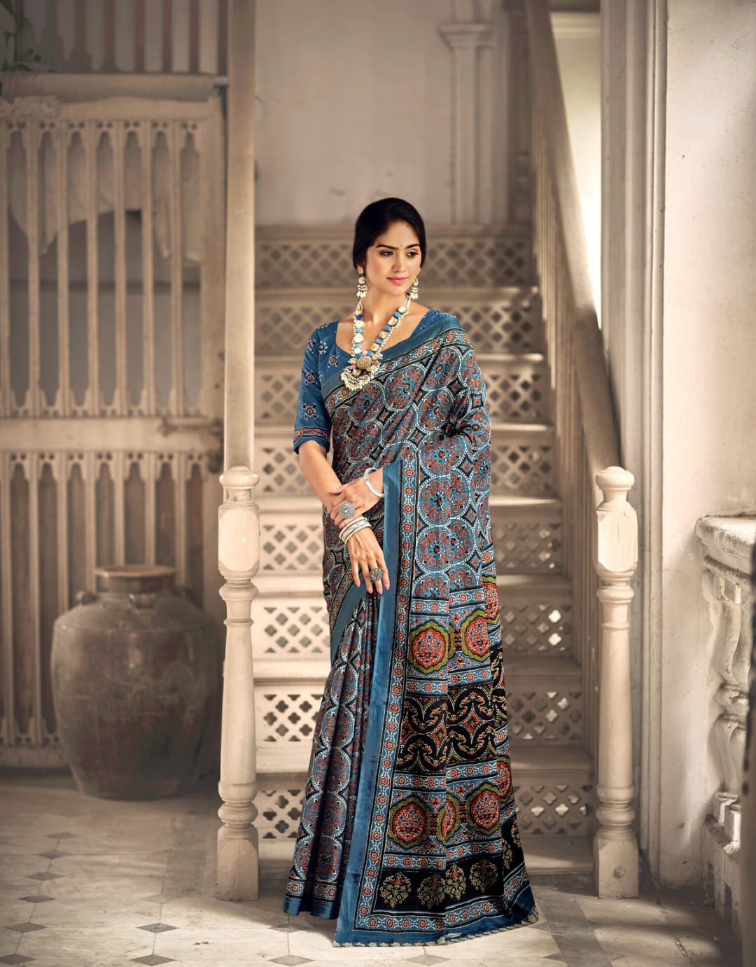 Ajarakh Cotton Saree