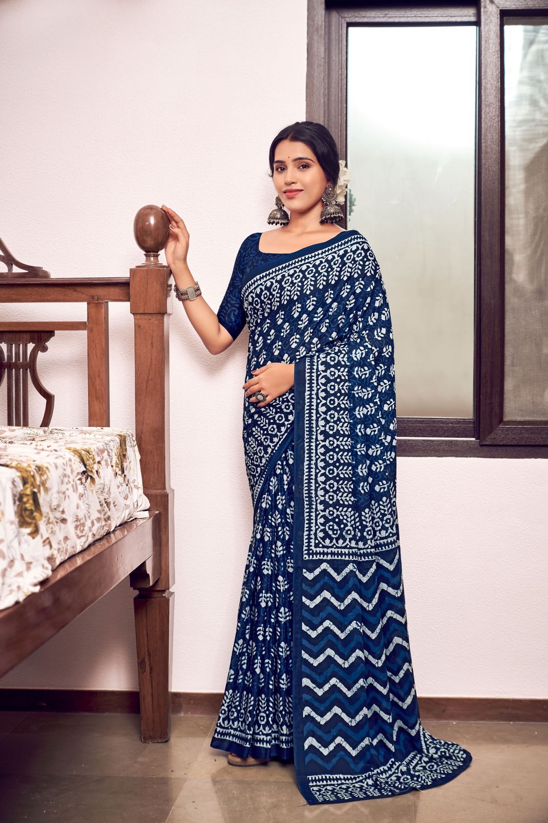 Bagru Print Saree