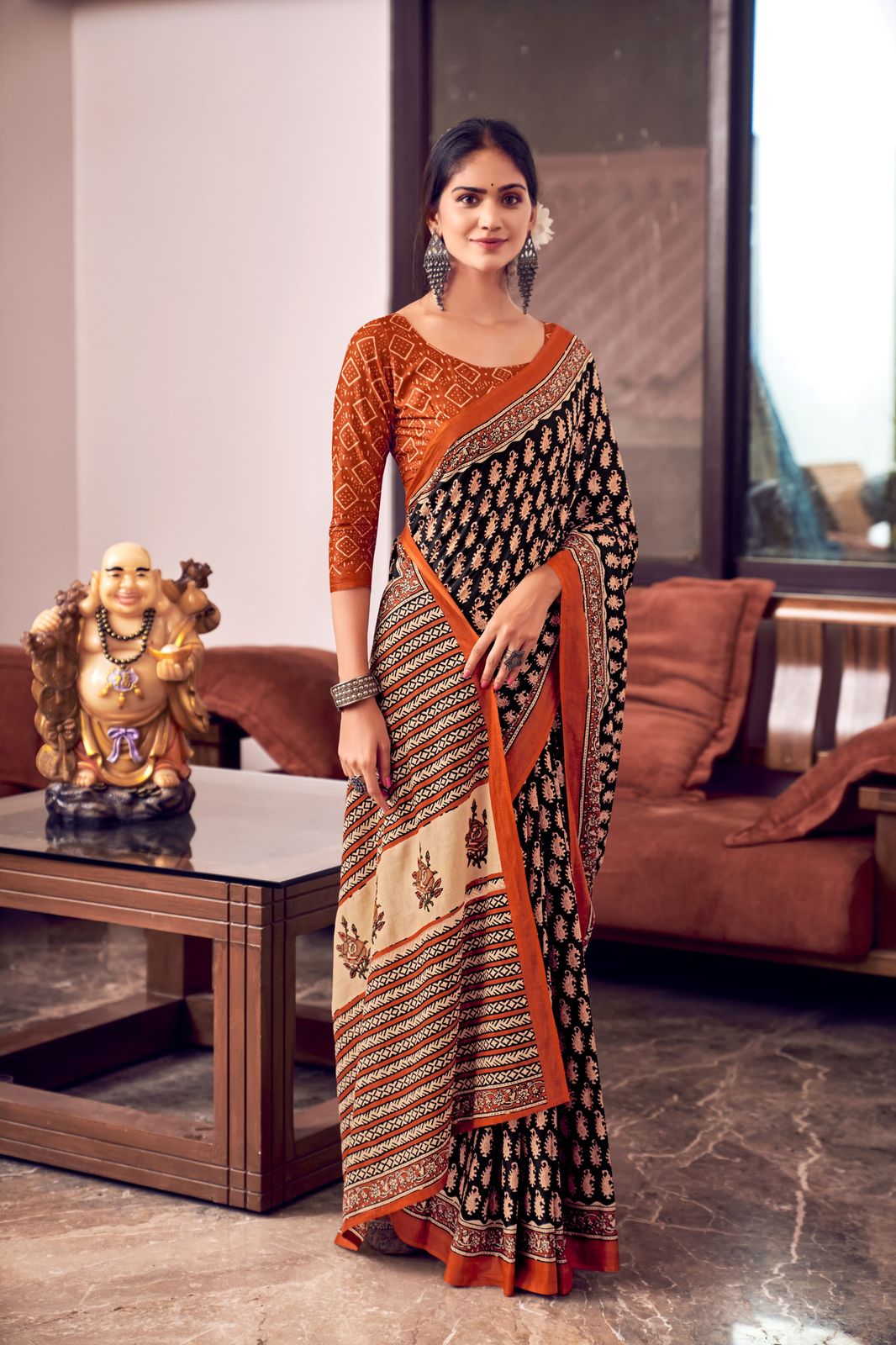 Bagru Print Saree