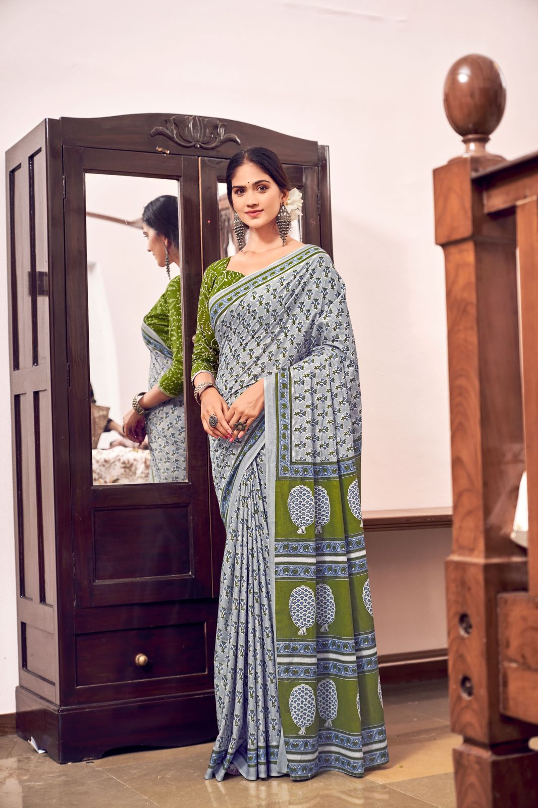 Bagru Print Saree