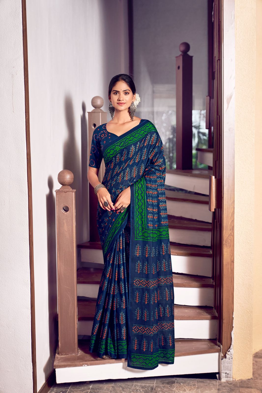 Bagru Print Saree
