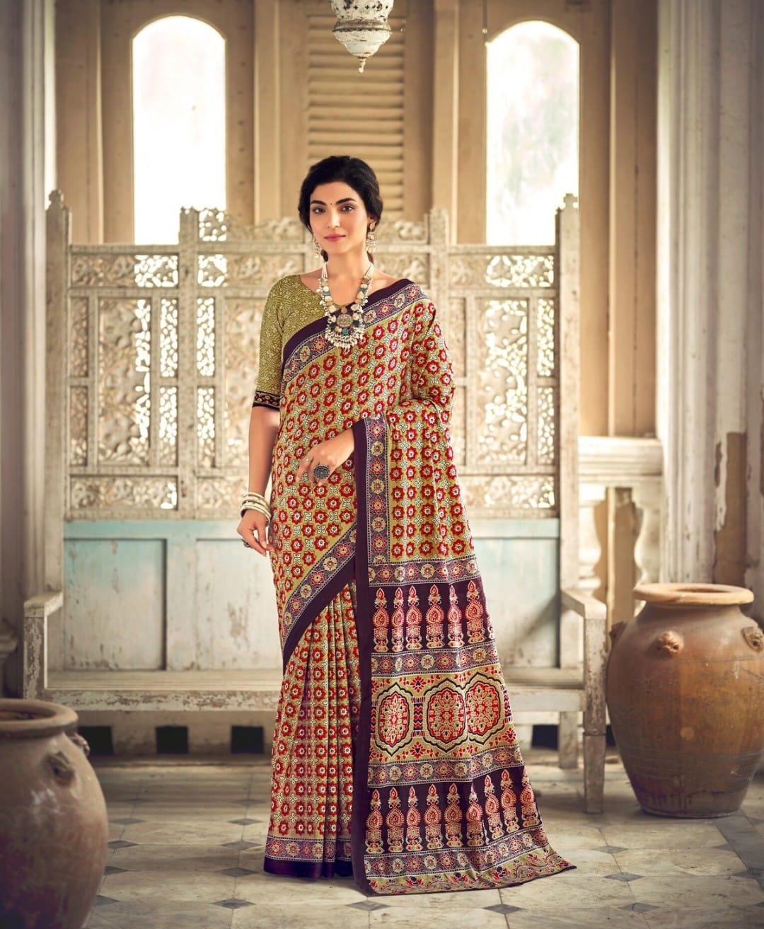 Ajarakh Cotton Saree