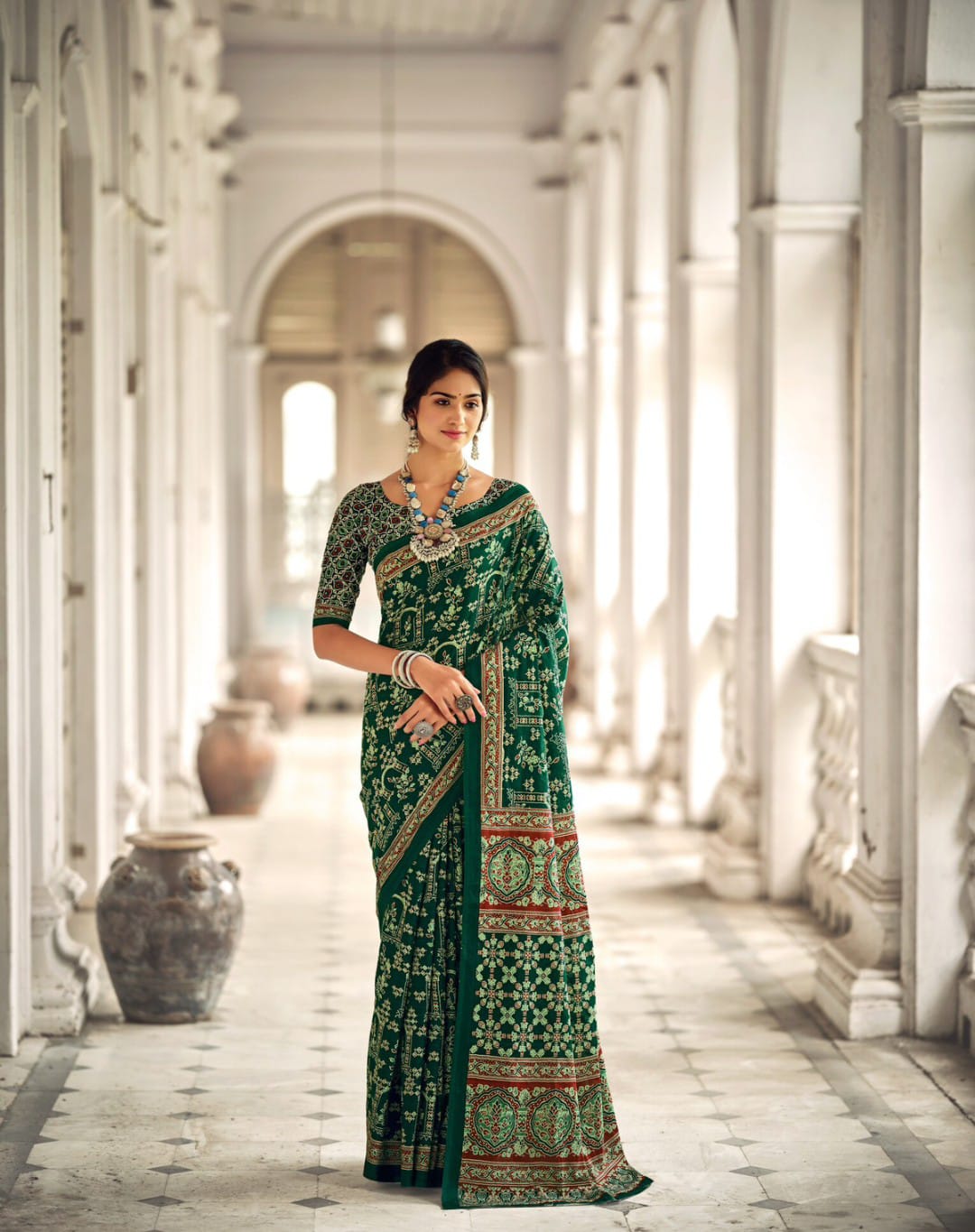 Ajarakh Cotton Saree